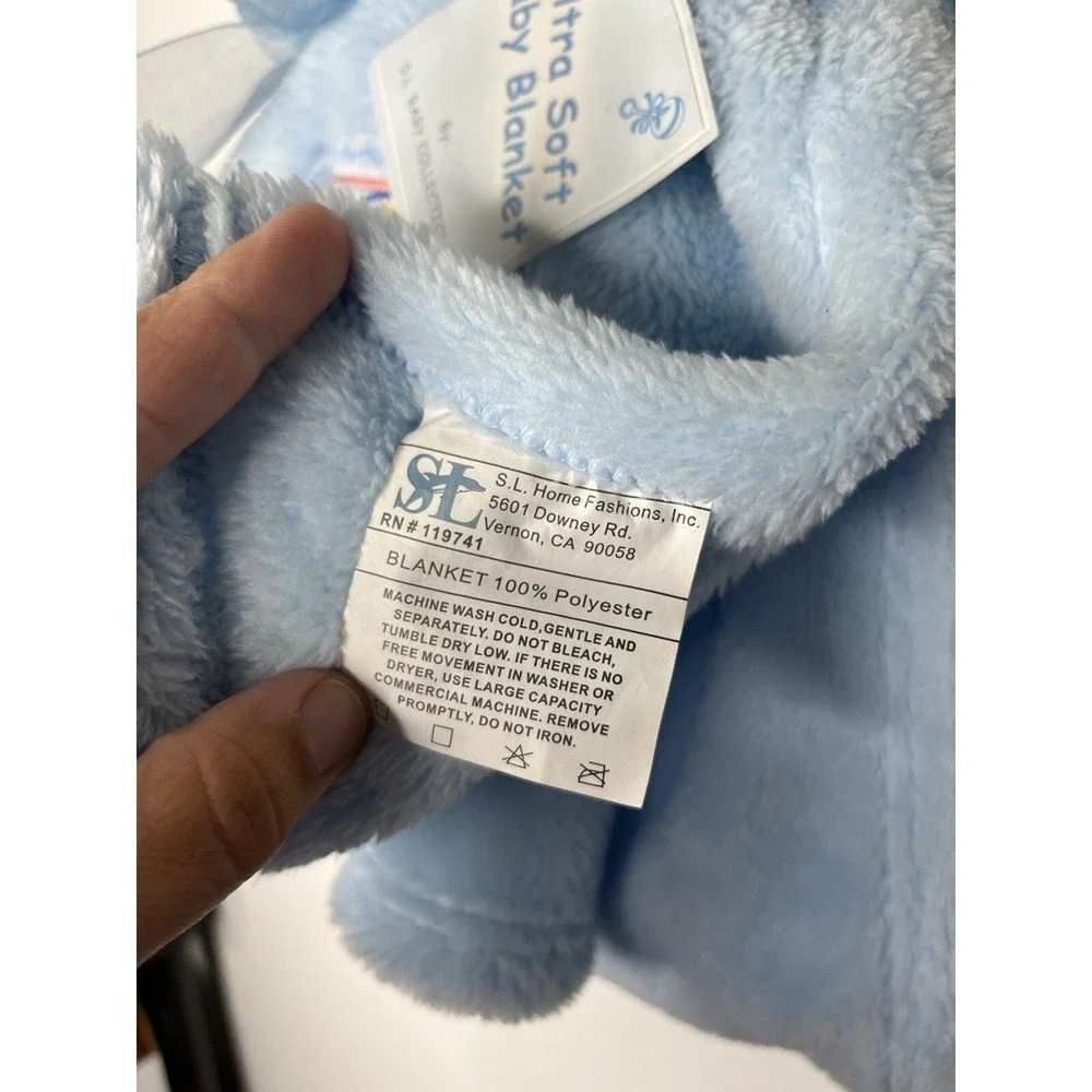 S.L. Home Fashions Blue Sports Baby Blanket Lovey‎ Baby Collection